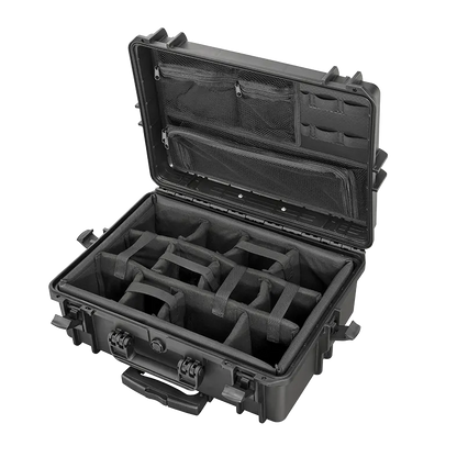 MAX505 CAMORGTR Waterproof Camera Organizer Trolley Case by Panaro with Wheels – 55.5 × 42.8 × 21.1 cm