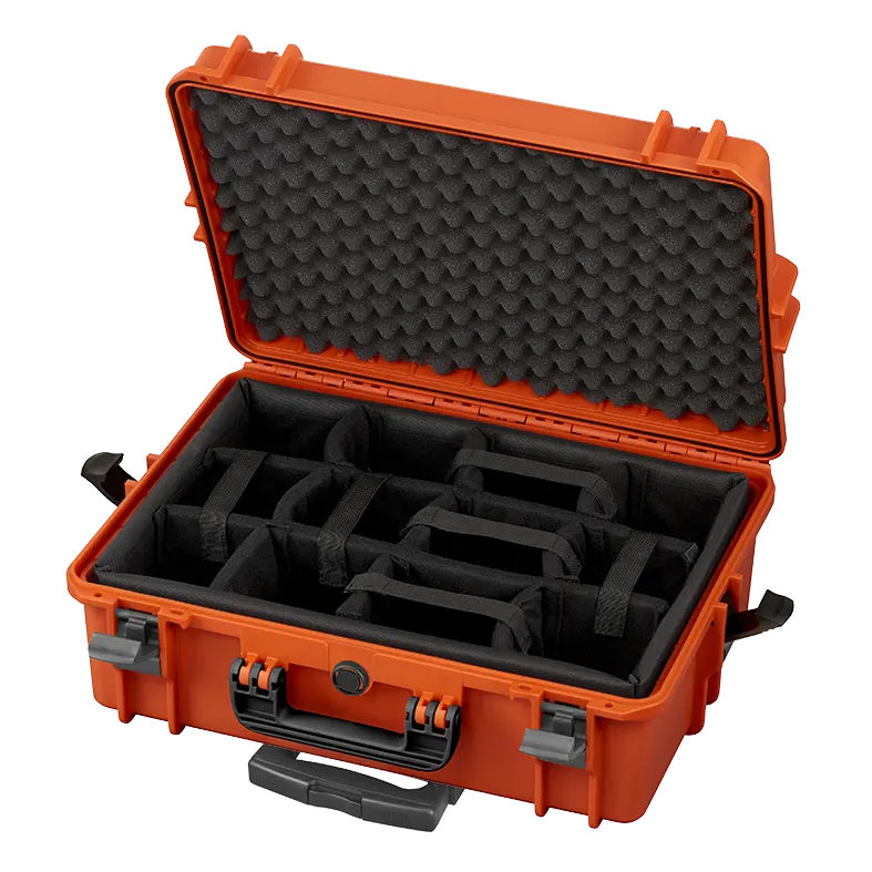 MAX505CAMTR Waterproof Camera Trolley Case by Panaro with Padded Dividers & Wheels – 55.5 × 42.8 × 21.1 cm