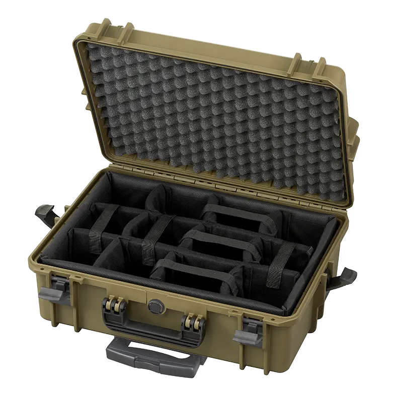 MAX505CAMTR Waterproof Camera Trolley Case by Panaro with Padded Dividers & Wheels – 55.5 × 42.8 × 21.1 cm