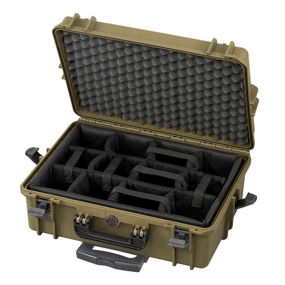 MAX505CAMTR Waterproof Camera Trolley Case by Panaro with Padded Dividers & Wheels – 55.5 × 42.8 × 21.1 cm
