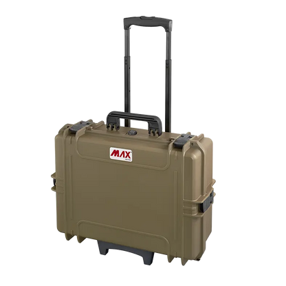 MAX505CAMTR Waterproof Camera Trolley Case by Panaro with Padded Dividers & Wheels – 55.5 × 42.8 × 21.1 cm